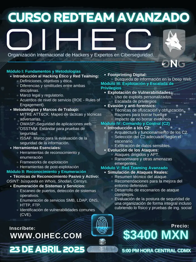 50% CURSO REDTEAM AVANZADO