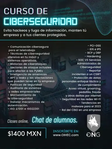 Anticipo 50% Curso Investigaciones OSINT